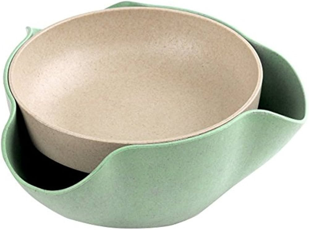 Plutreas Double Dish Pistachios Bowl, Snack Serving Bowl for Peanuts Pistachios Cherries Edamame ... | Amazon (US)