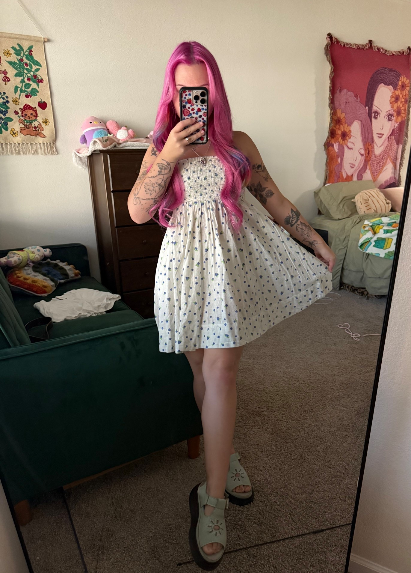 Blueberry white strapless babydoll dress ootd fall outfit 

#LTKStyleTip #LTKPetite #LTKSeasonal