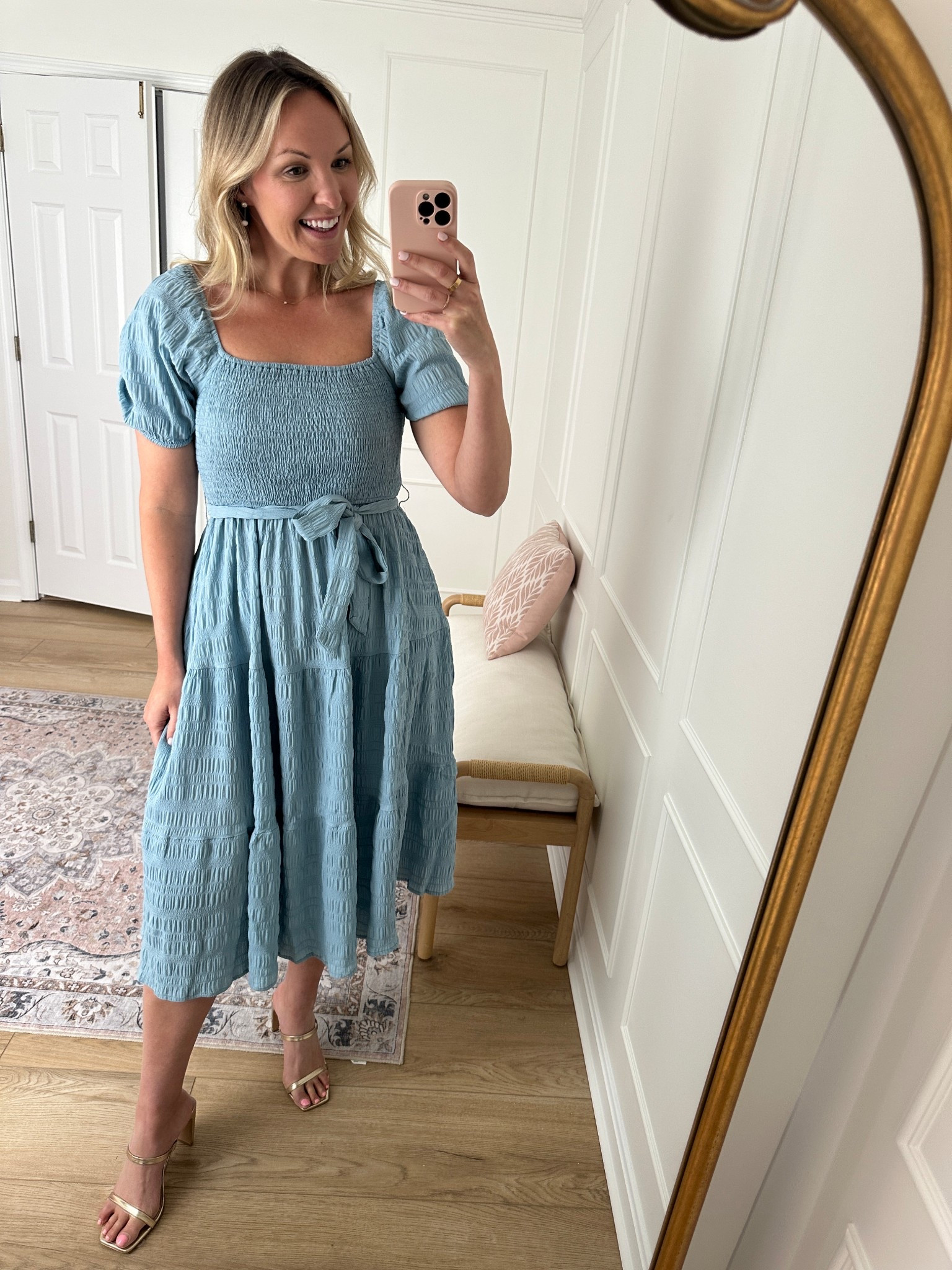 Love the texture details on this, it’s unlined and bump friendly! Perfect for spring family photos or any spring event - wearing a med 

#LTKMidsize #LTKSeasonal #LTKStyleTip