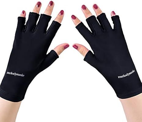 MelodySusie UV Shield Glove Gel Manicures Fingerless Anti UV Glove, Protect Hands from UV Light w... | Amazon (US)