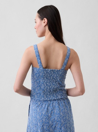 Eyelet Crop Bustier Top | Gap (CA)