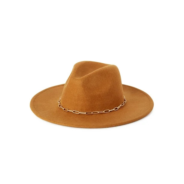 Scoop Adult Women's Brown Rancher Hat with Chain Trim - Walmart.com | Walmart (US)