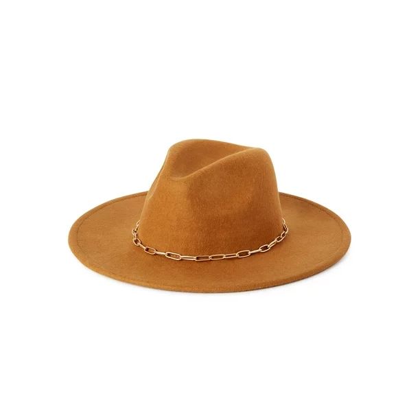 Scoop Adult Women's Brown Rancher Hat with Chain Trim | Walmart (US)