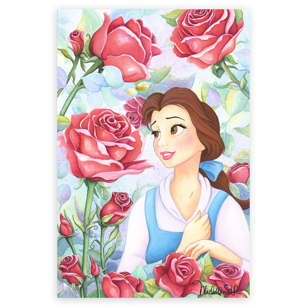 Beauty and the Beast ''Garden of Roses'' Giclée by Michelle St.Laurent – Limited Edition | Disney Store