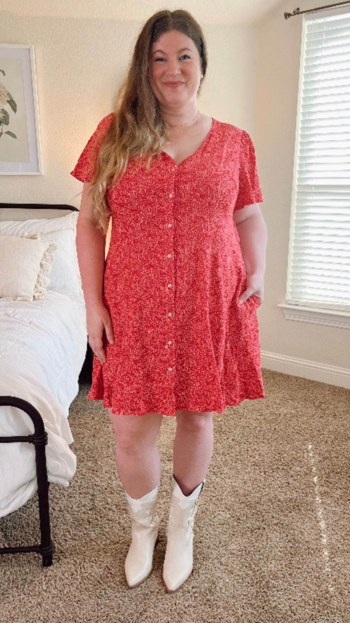 The best kind of outfit: an EASY one. I love that you can just throw this on with a regular bra and you’re good to go. It’s loose and comfortable and has STARS ⭐️. I’m in the size 1XL and it is true to size. 

Summer outfit. Concert outfit. Cowboy Carter. Casual dress casual outfit date night casual fashion plus size fashion   

#LTKSummerEdit #LTKFindsUnder50 #LTKPlusSize