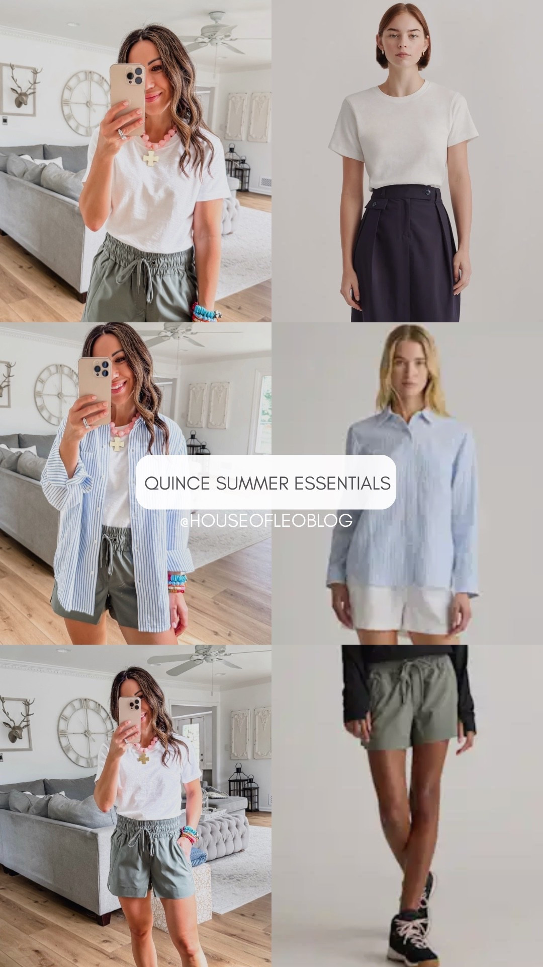 3 Summer essentials from @Quince that you’ll style a ton this summer. The perfect organic t-shirt, the most comfortable athleisure shorts and a classic gauze, button-down shirt. All affordable, great quality, and so easy to wear. #quincepartner 

Small in all. Quince

#LTKOver40