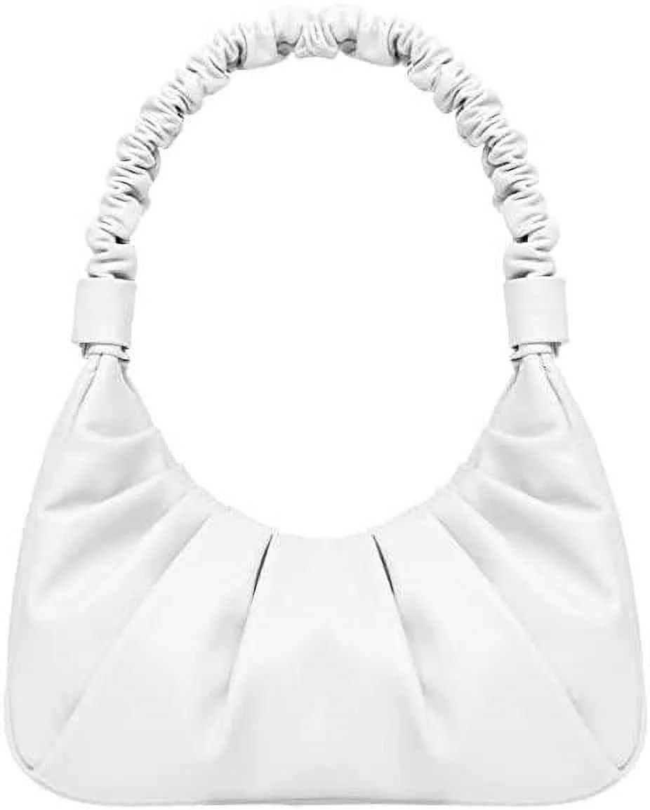 Women'S Ruched Hobo Handbag, Trendy Sofii Shoulder Bag, Small White Purse - Walmart.com | Walmart (US)