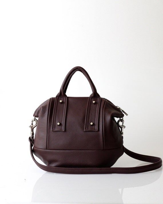 Soft Leather Satchel OPELLE m Vanda leather handbag | Etsy CA