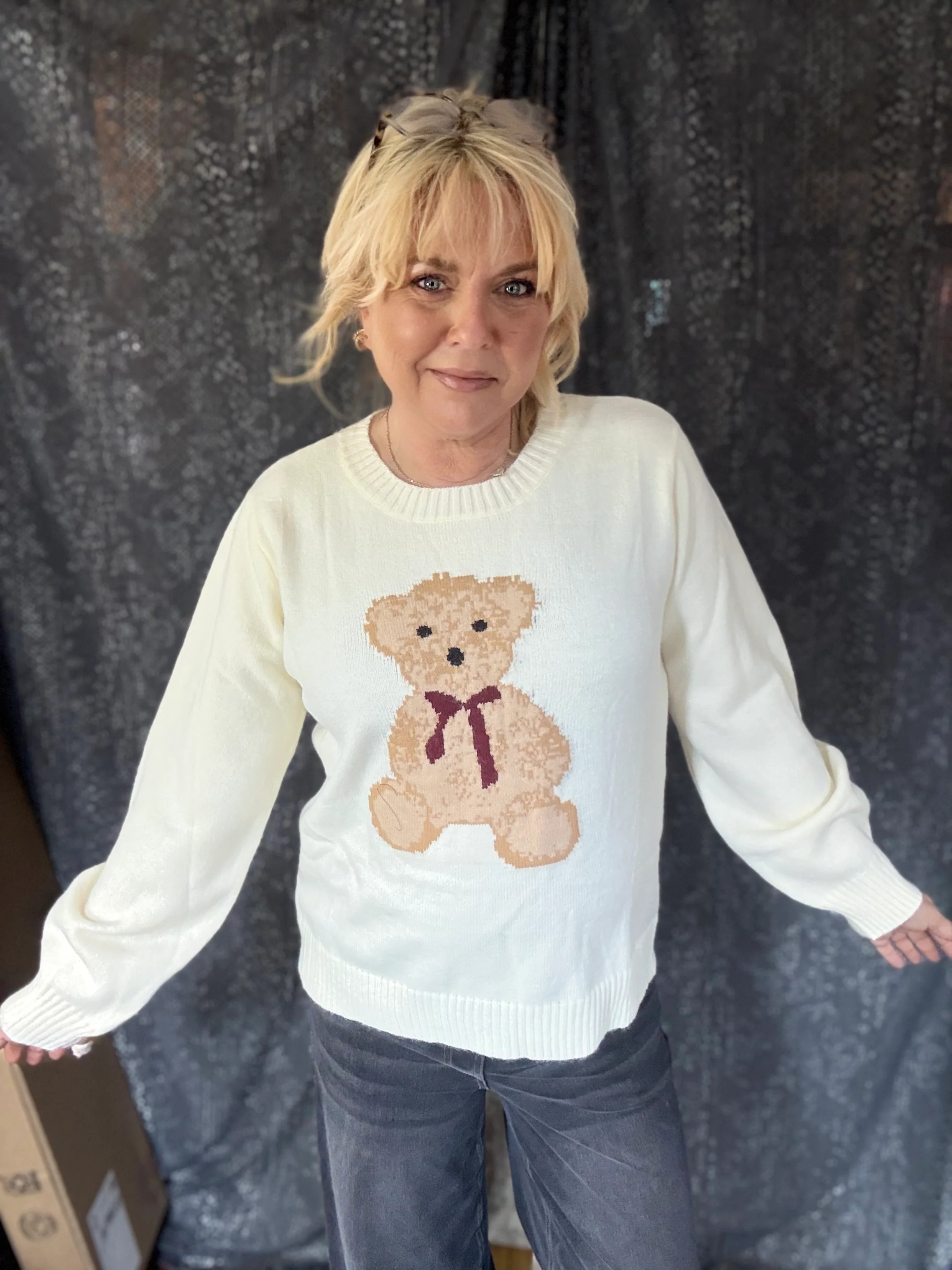 Teddy Bear Sweater - Ivory S | Statement Boutique