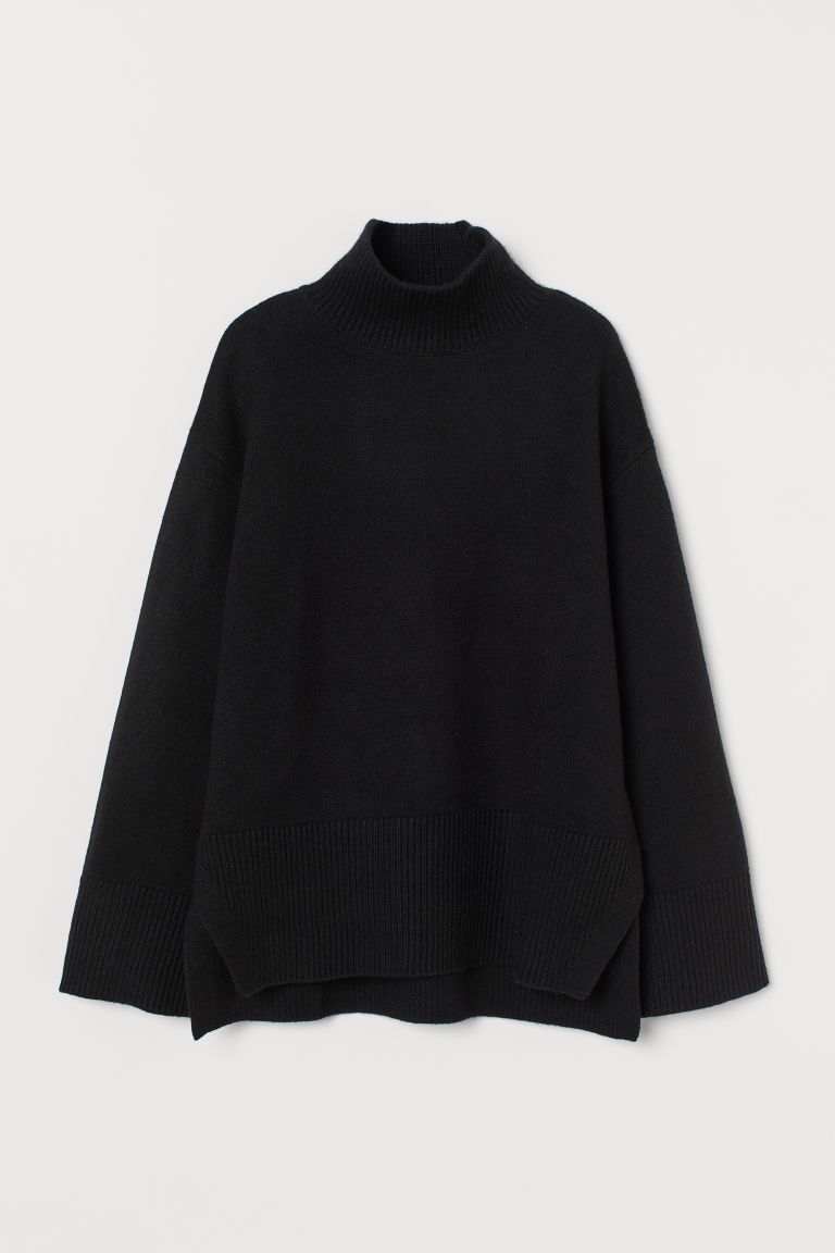 H & M - Knit Turtleneck Sweater - Black | H&M (US)