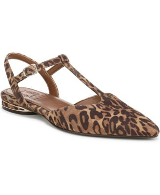 Naturalizer Women's Harlie Strappy Flats - Champagne Metallic Leather | Macy's