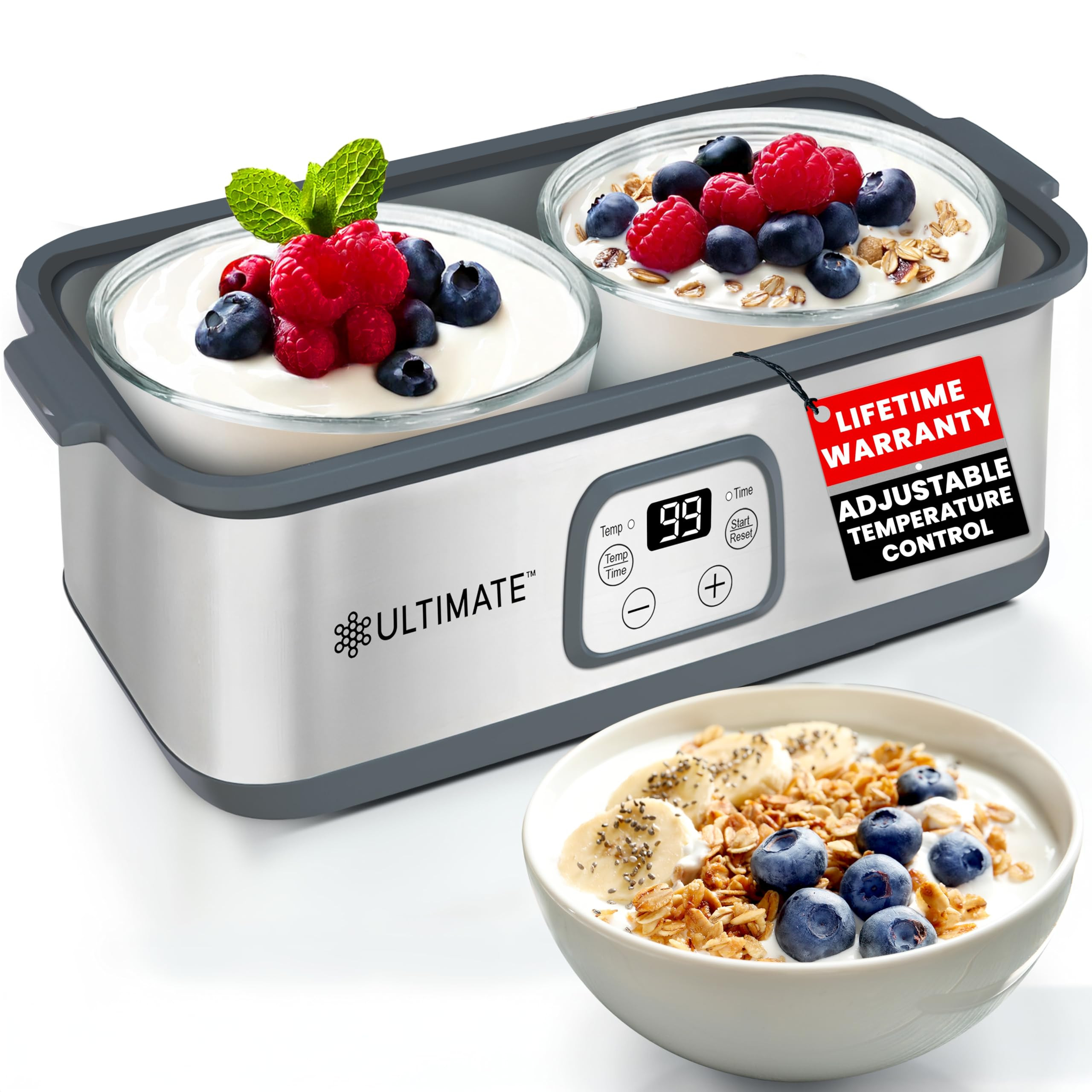 Ultimate Probiotic Yogurt Maker with Adjustable Time & Temp Control - Make Trillions of Live Prob... | Amazon (US)