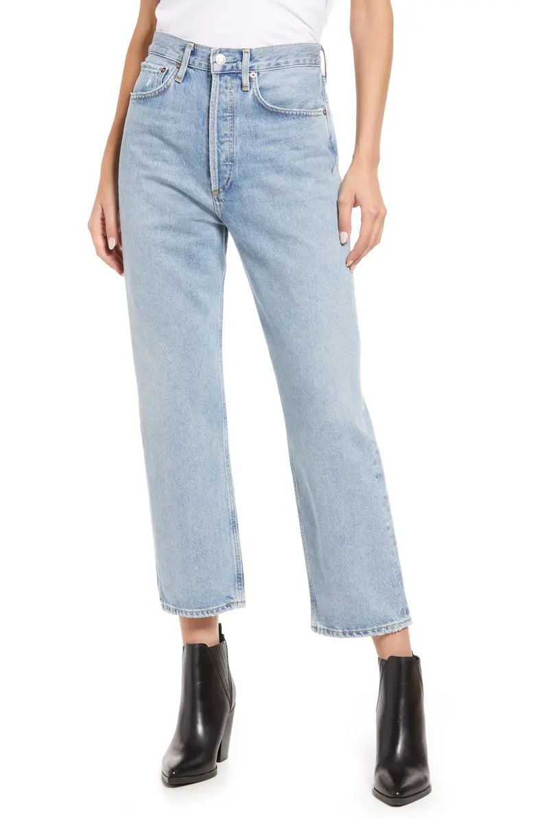 AGOLDE Women's '90s Crop Loose Fit Organic Cotton Jeans | Nordstrom | Nordstrom