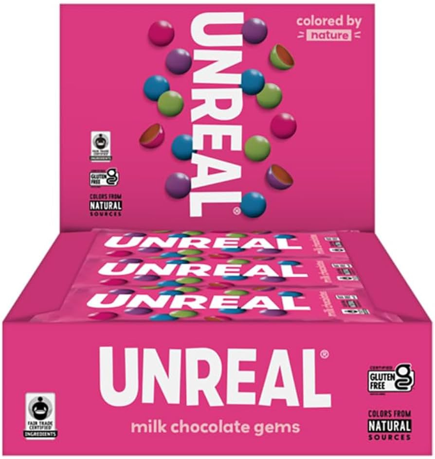 UNREAL Milk Chocolate Gems | Certified Fair Trade, Non-GMO | Made with Gluten Free Ingredients an... | Amazon (US)