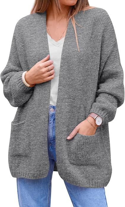 KIRUNDO Long Cardigan Sweaters for Women 2026 Fall Clothes | Amazon (US)