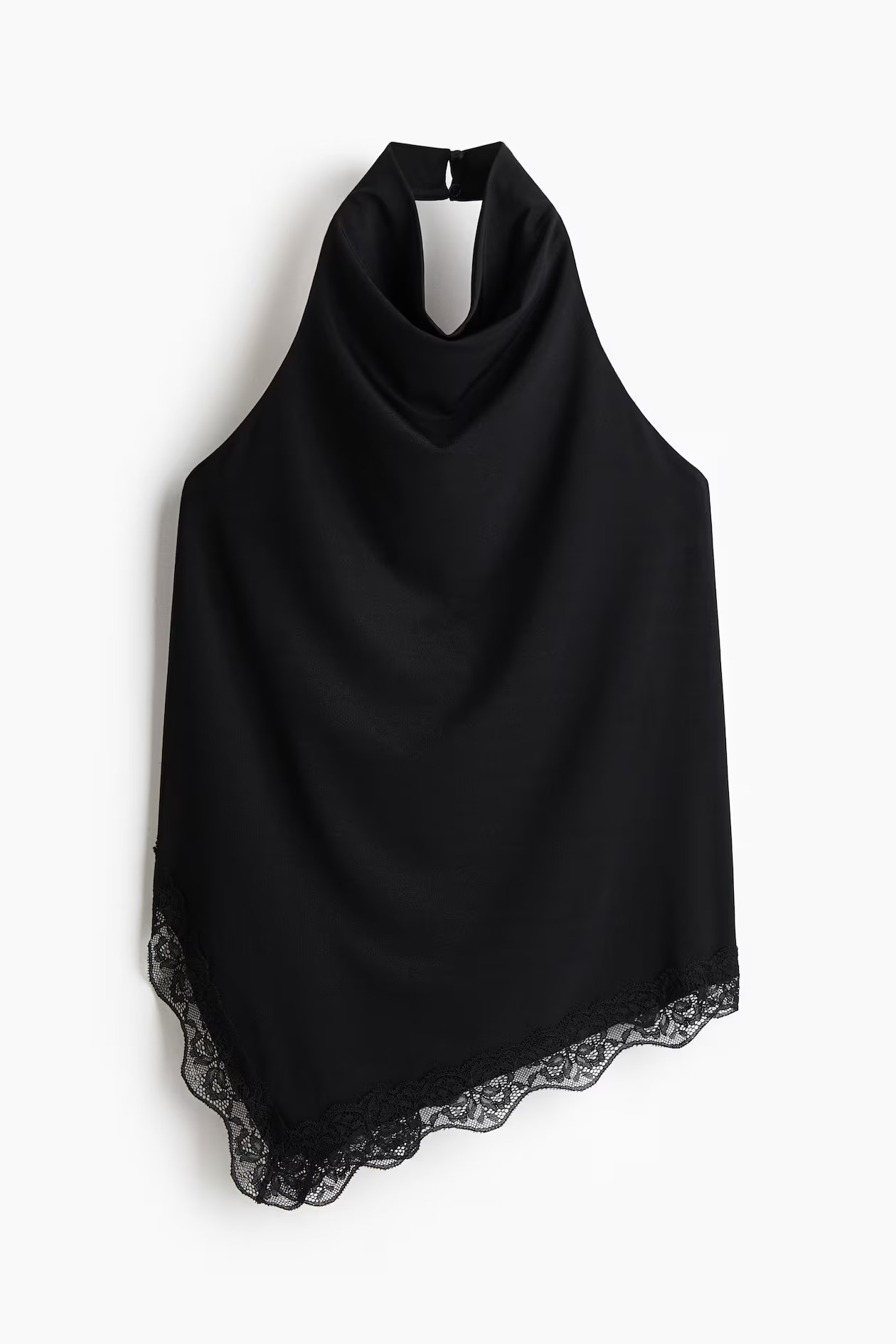 Lace-trimmed halterneck top | H&M (UK, MY, IN, SG, PH, TW, HK)