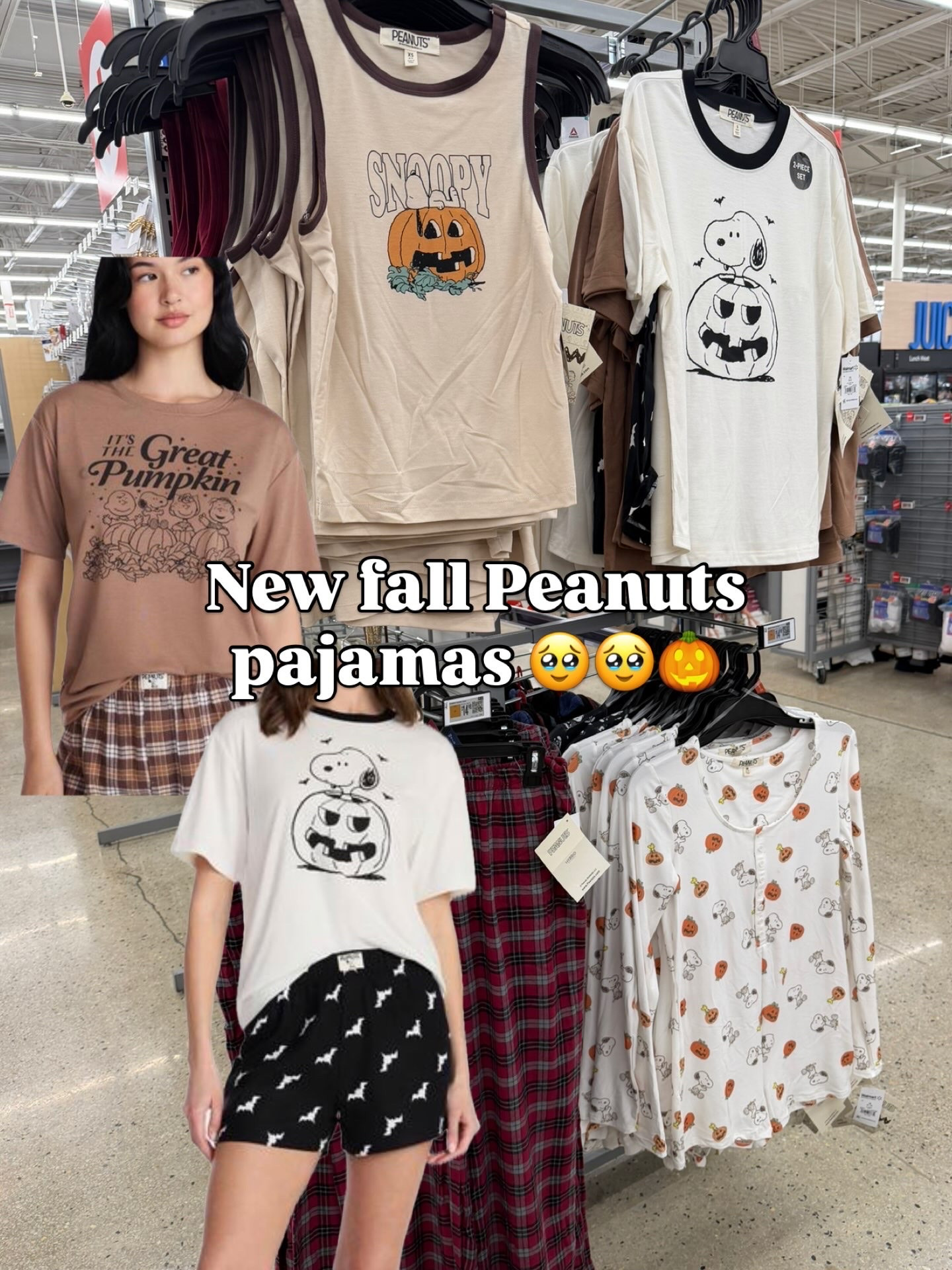 New Peanuts fall Halloween theme pajamas. #walmartfashion