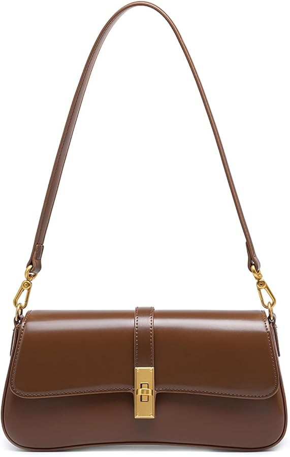Shoulder Bag for Women, Genuine Leather Crossbody Bag Handbag with Removable Adjustable Straps | Amazon (US)
