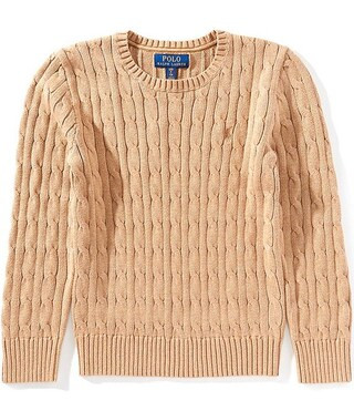 Polo Ralph Lauren Big Boys Long-Sleeve Cable-Knit Sweater | Dillard's | Dillard's
