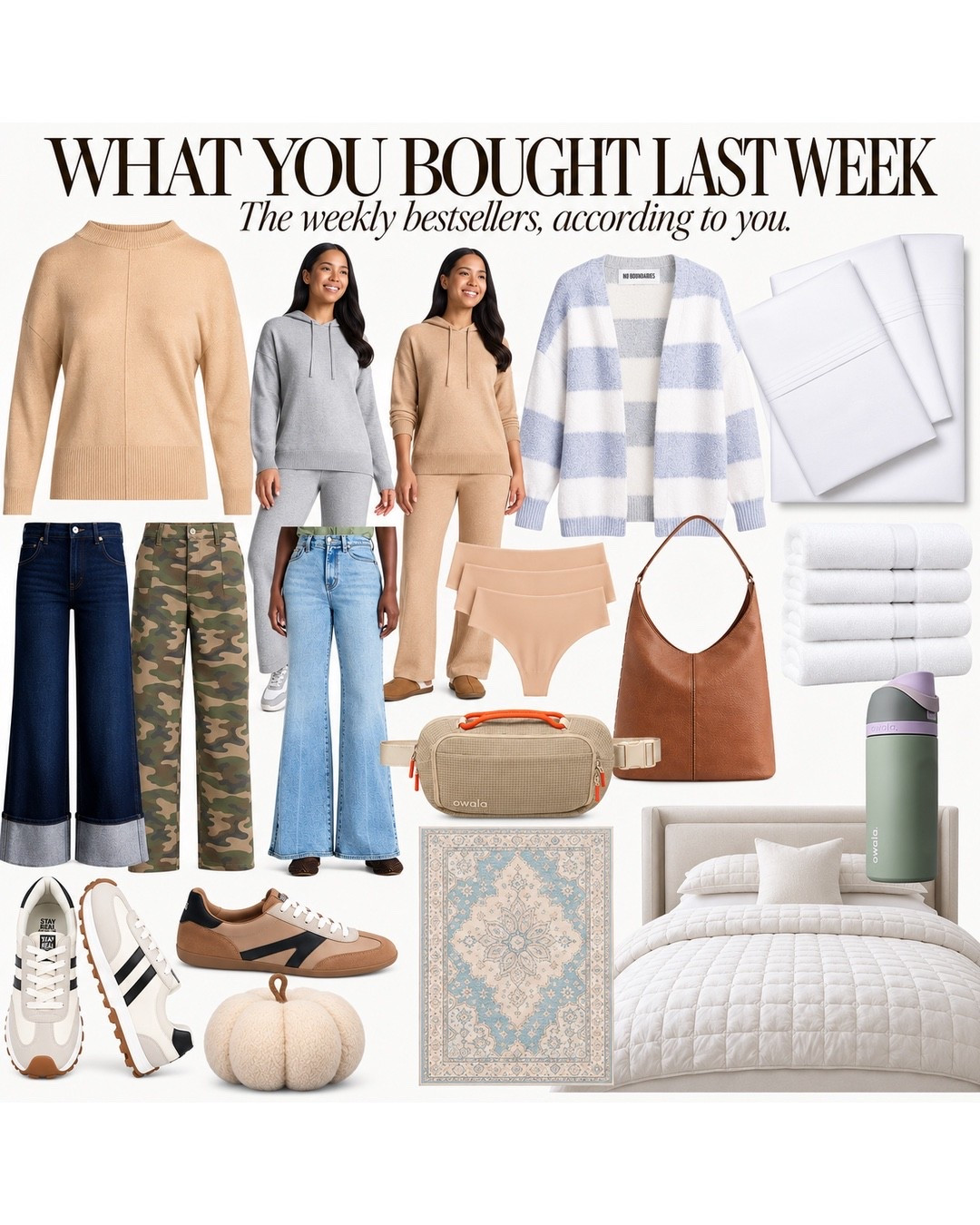 What you bought last week, and apparently we all have very good taste. From the jeans and cozy sets to the home finds, sneakers and everyday favorites, these were the pieces you couldn’t stop shopping. Linking all of last week’s bests in one place!
