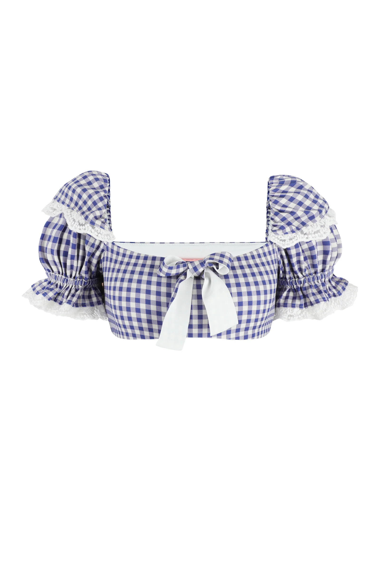 The Sailor Gingham Soft Serve Bikini Top | Selkie Collection