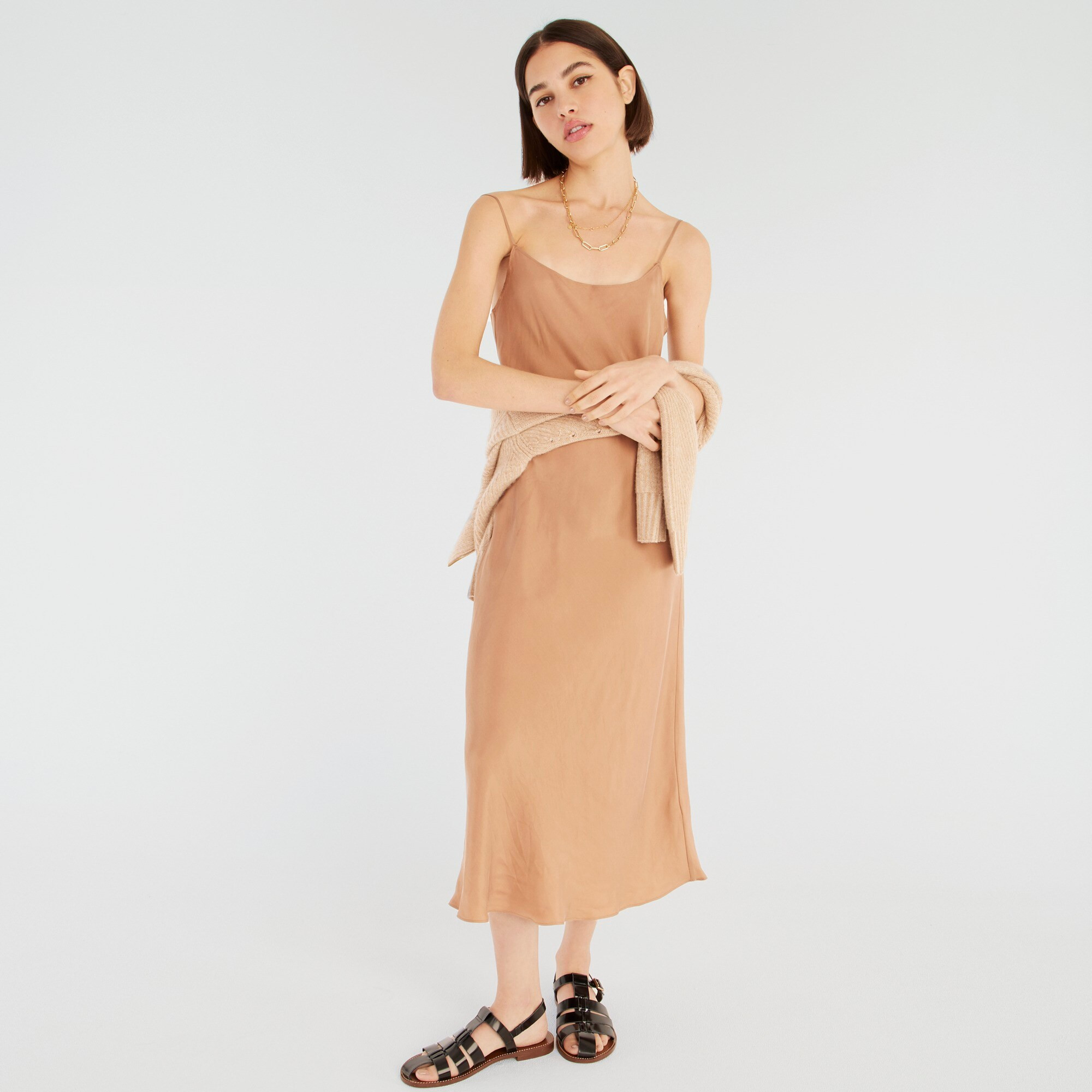 Eco cupro slip dress | J. Crew US