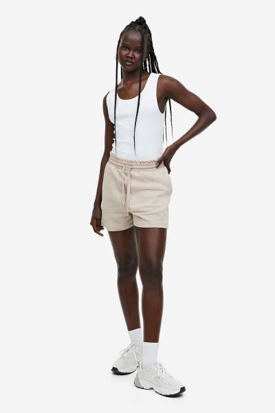 Ribbed Cotton Tank Top - White - Ladies | H&M US | H&M (US + CA)