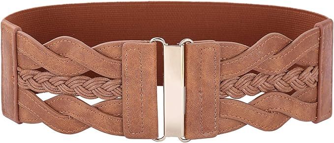 GRACE KARIN Women's Elastic Vintage Belt Stretchy Retro Wide Waist Cinch Belt | Amazon (US)