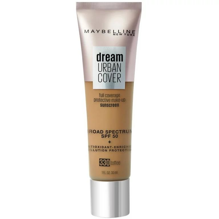 Maybelline Dream Urban Cover Liquid Foundation Makeup, SPF 50, Toffee, 1 fl oz | Walmart (US)