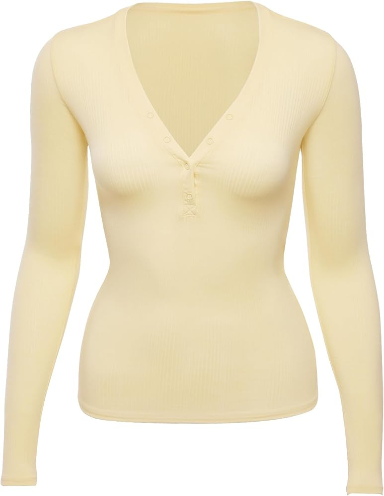 Natrelax Modal Ribbed Henley Shirts | Amazon (US)