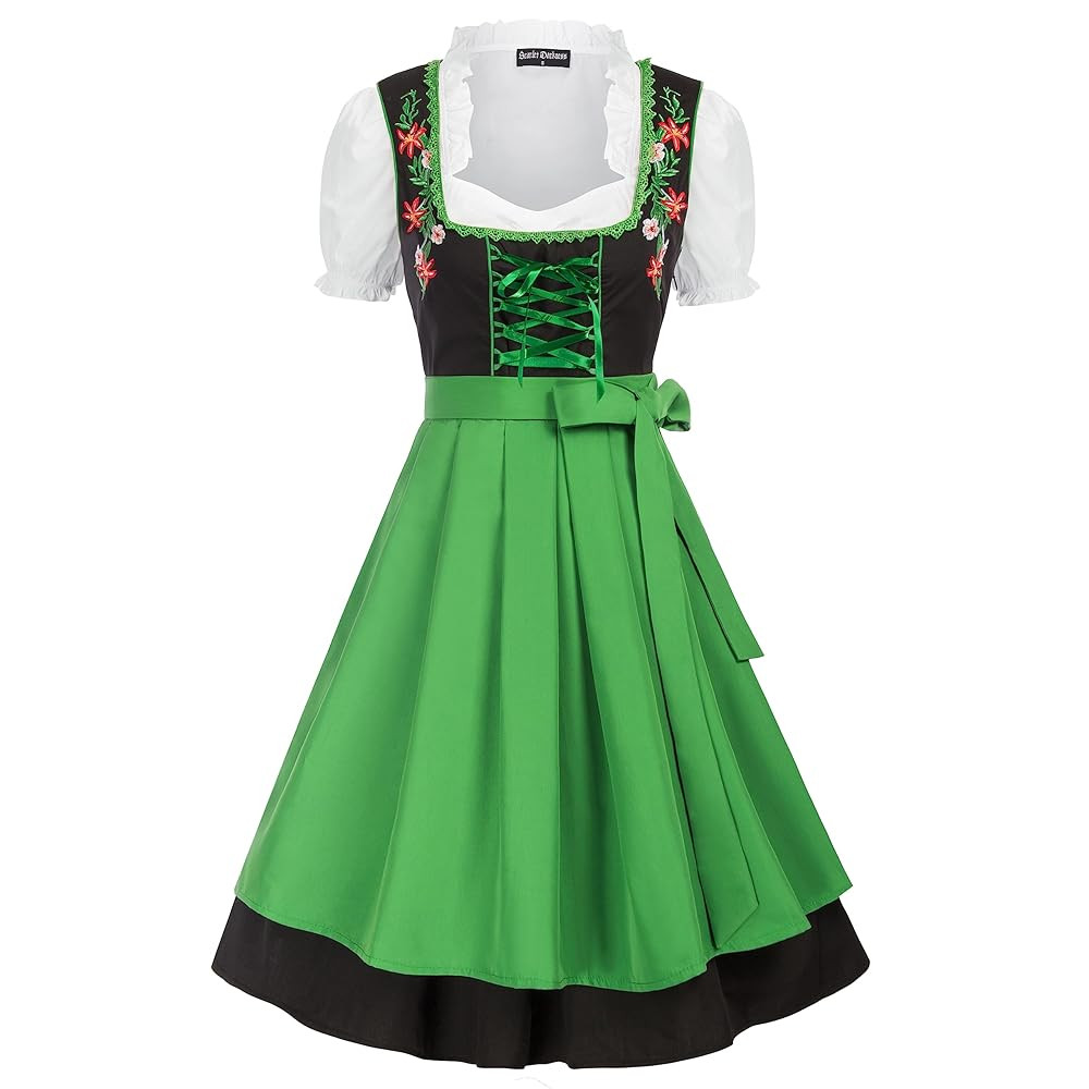 Scarlet Darkness Oktoberfest Costumes for Women 3 Pcs Bavarian Dirndl Dresses | Amazon (US)