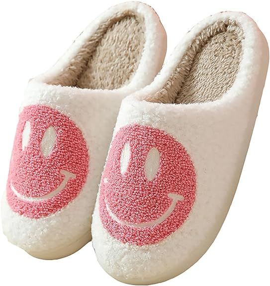 smiley Face Slippers With Exquisite packaging bag Keep warm Couples Slides Home Slippers Holiday ... | Amazon (CA)