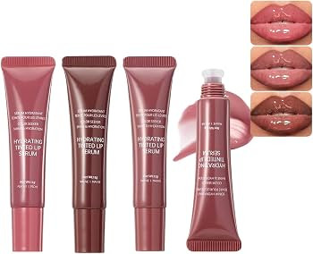 3Pcs Tinted Lip Serum Gloss, Summer Lip Mask Tinted Hydrating and Nourishing Lip Gloss, not Stick... | Amazon (UK)