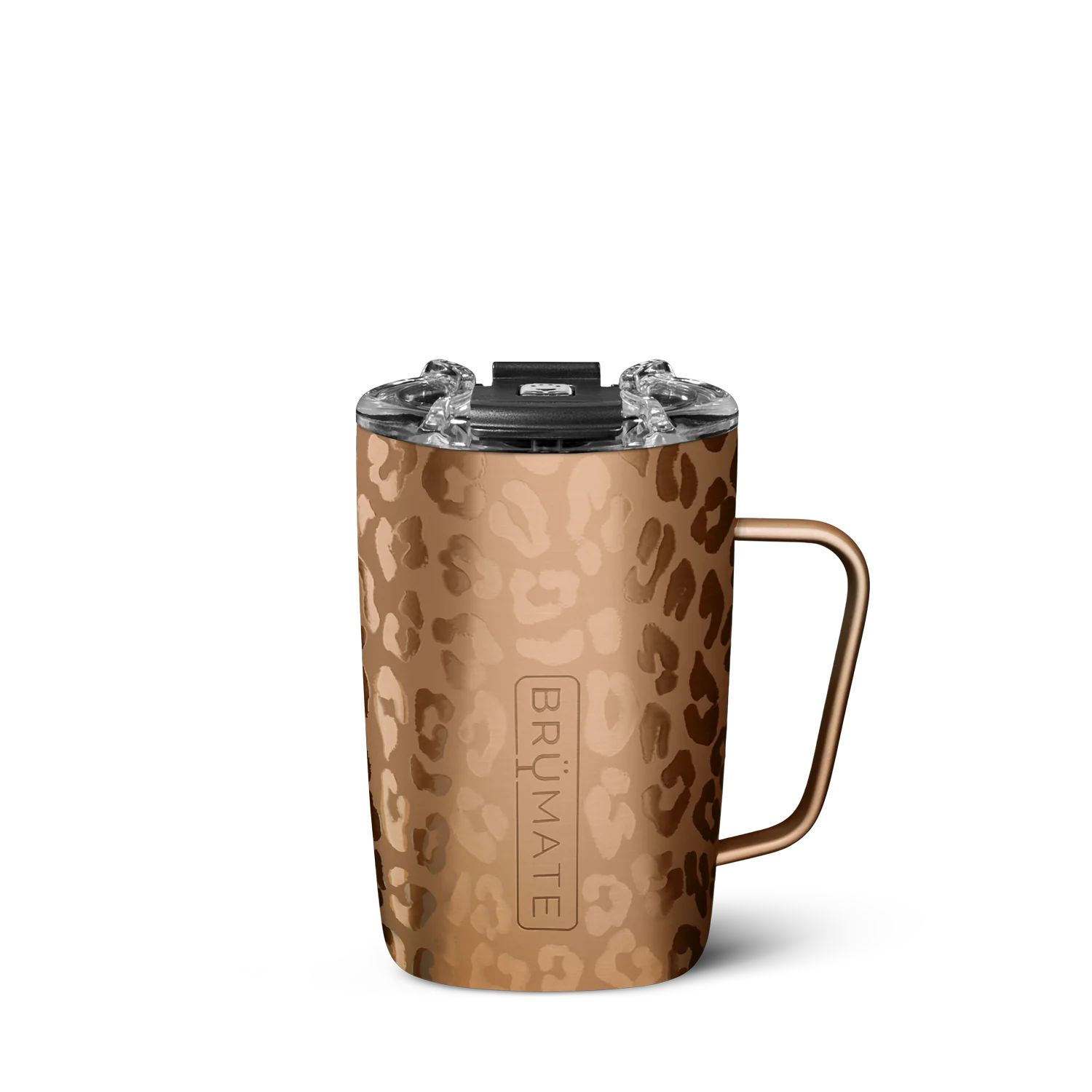 TODDY 16oz Insulated Coffee Mug | Gold Leopard | BruMate