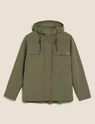 Cotton High Neck Utility Jacket | Marks & Spencer (US)