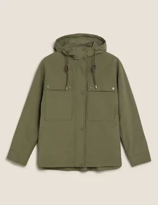 Cotton High Neck Utility Jacket | Marks & Spencer (US)