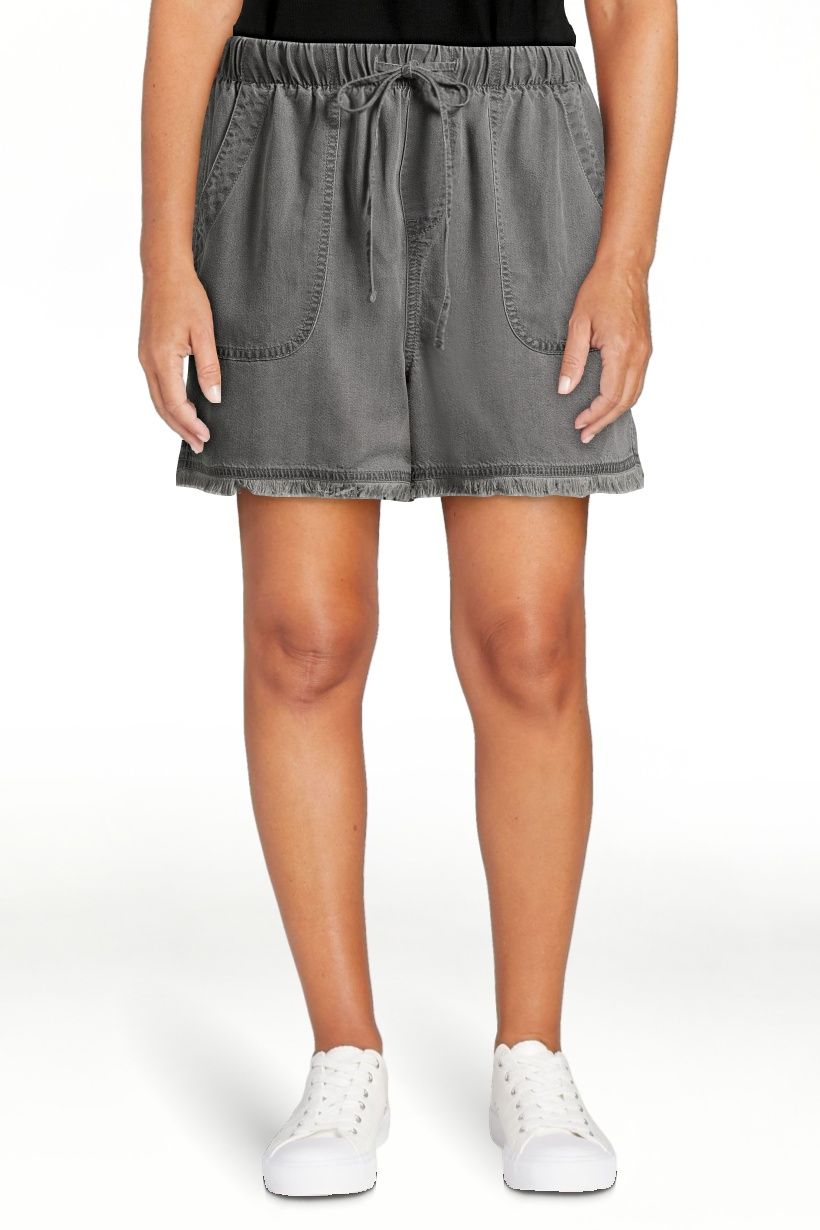 Time and Tru Women's Fray Hem Shorts, 5" Inseam, Sizes XS-XXXL | Walmart (US)