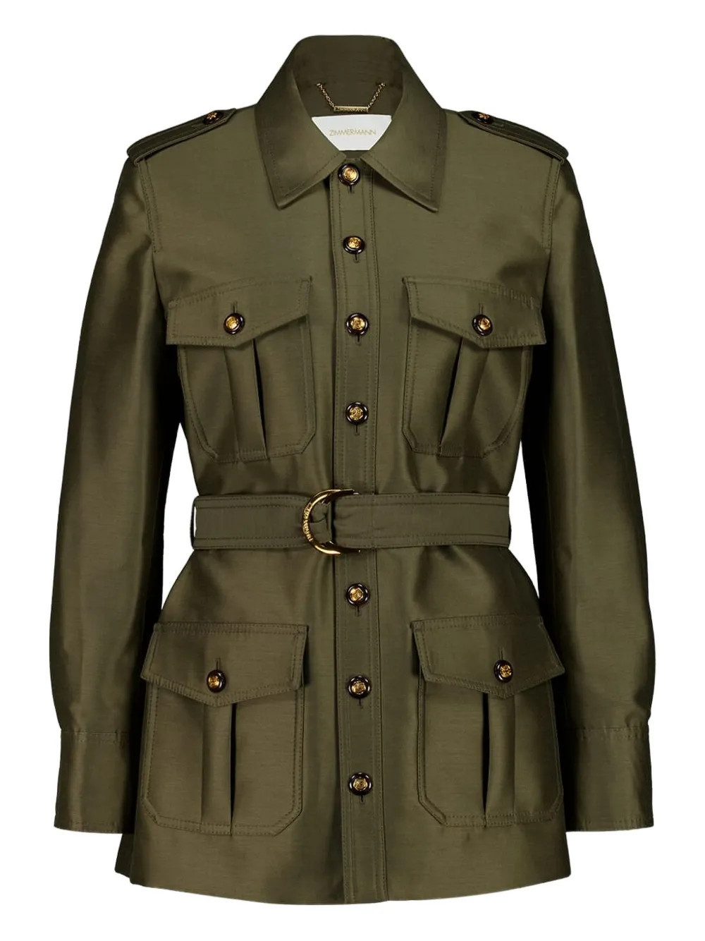 ZIMMERMANN belted jacket - Green | Farfetch Global