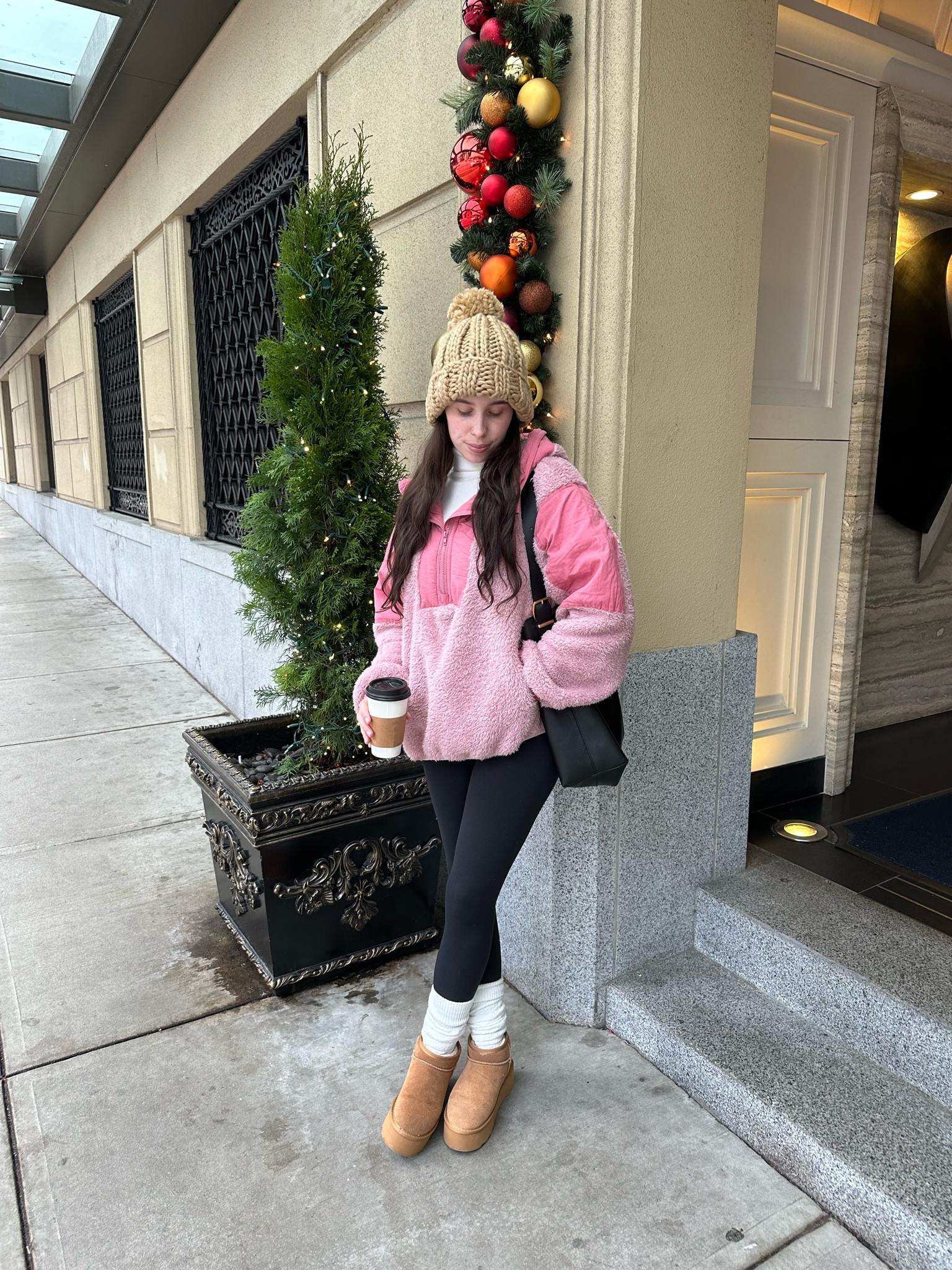 winter outfit, winter outfit inspo, outfit ideas, outfit inspo, everyday outfit, comfy outfit, casual outfit, cozy style, comfy style, layering outfit, vanilla girl, vanilla girl aesthetic, style inspo, fashion, Vancouver, Vancouver fashion, Pinterest, Pinterest aesthetic, Pinterest outfit, nyc style, ootd, fall ootd, winter ootd, neutral outfit, Ugg boots, fall street style, Parisian style, Parisian outfit, cozy outfit, bows, athleisure, pink outfit, pink sweater, pink jacket, soft girl outfit, soft girl aesthetic, leggings, Uggs, knit toque, pink girly, madewell

#LTKstyletip #LTKshoecrush #LTKSeasonal