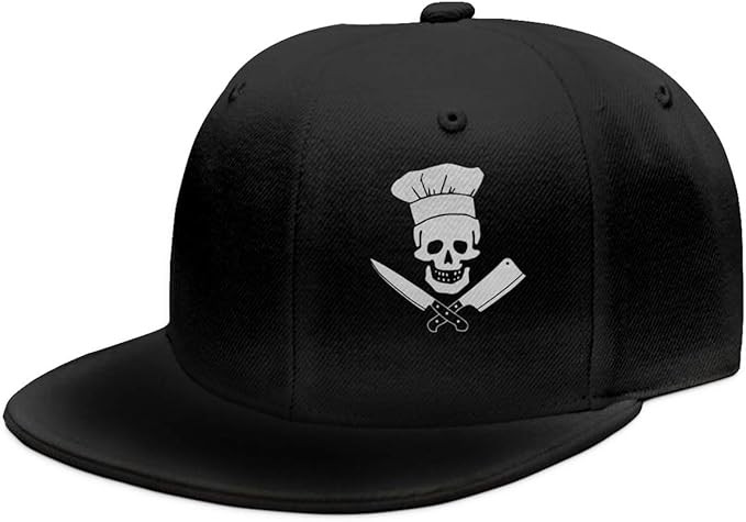OASCUVER Skull-Chef Cooking Skull Hat Grill Master Unisex Fashion Snapback Hats (Black 1, One Siz... | Amazon (US)