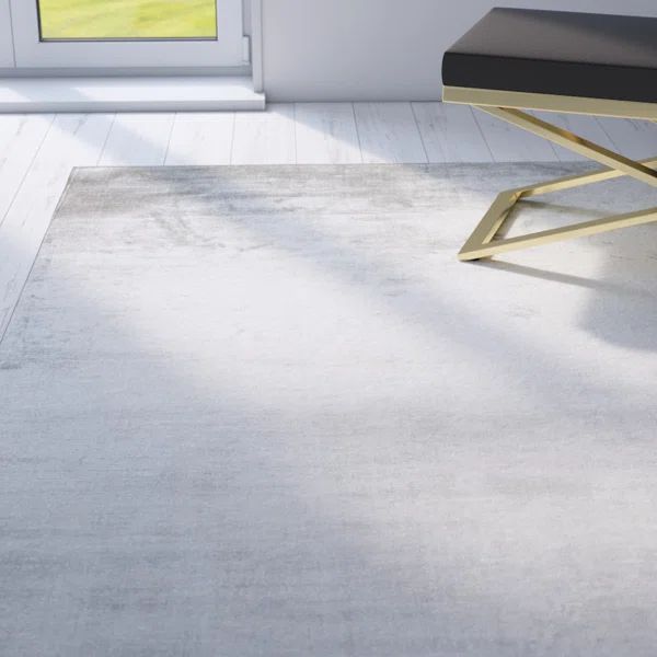 Hewes Hand-Knotted Silk Oyster Area Rug | Wayfair North America