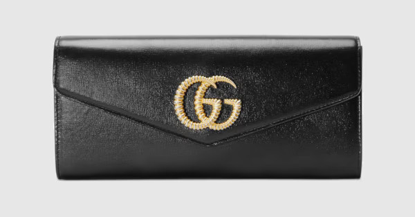 Broadway leather clutch with Double G | Gucci (US)