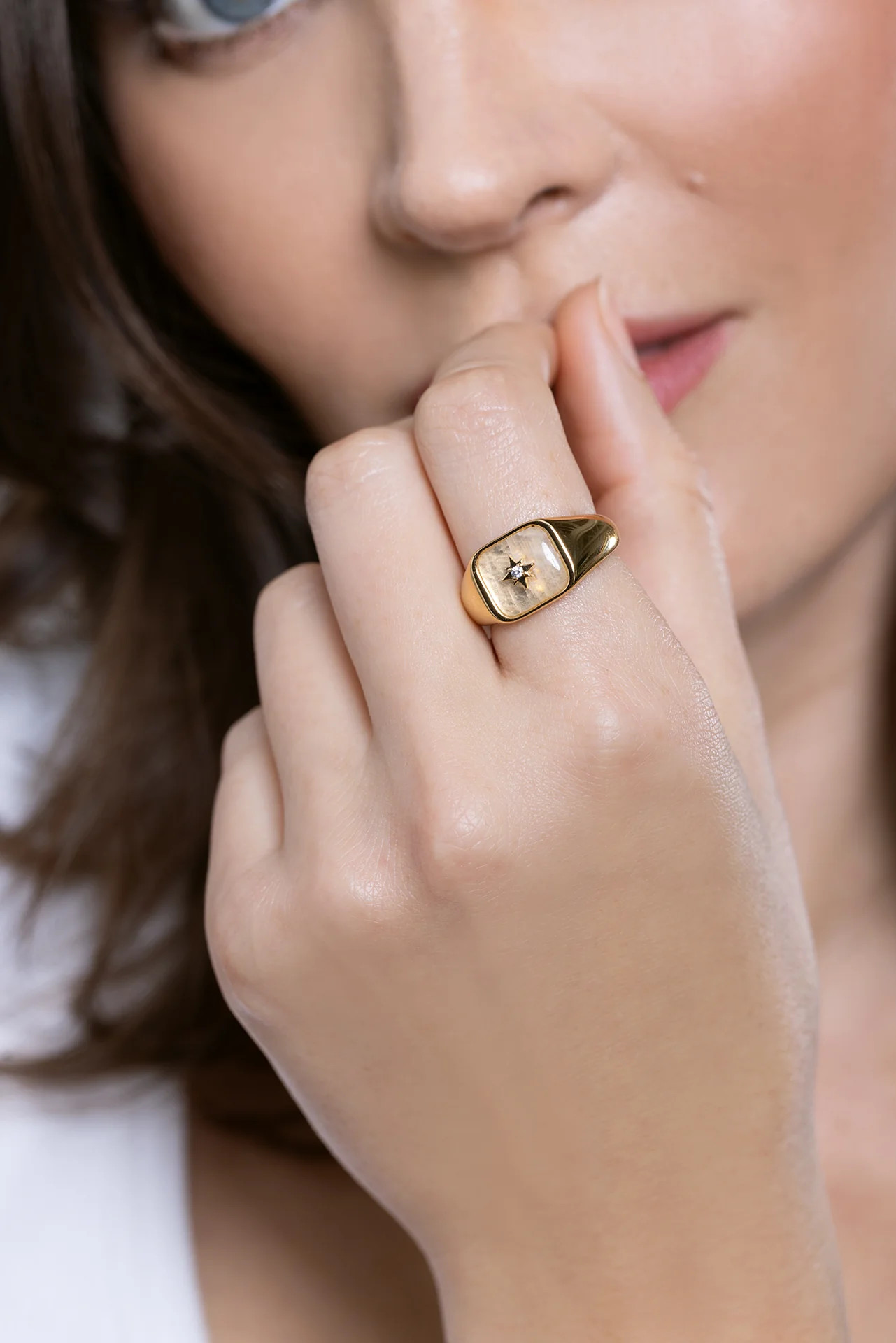 Moonstone Signet Ring | Miranda Frye Inc.