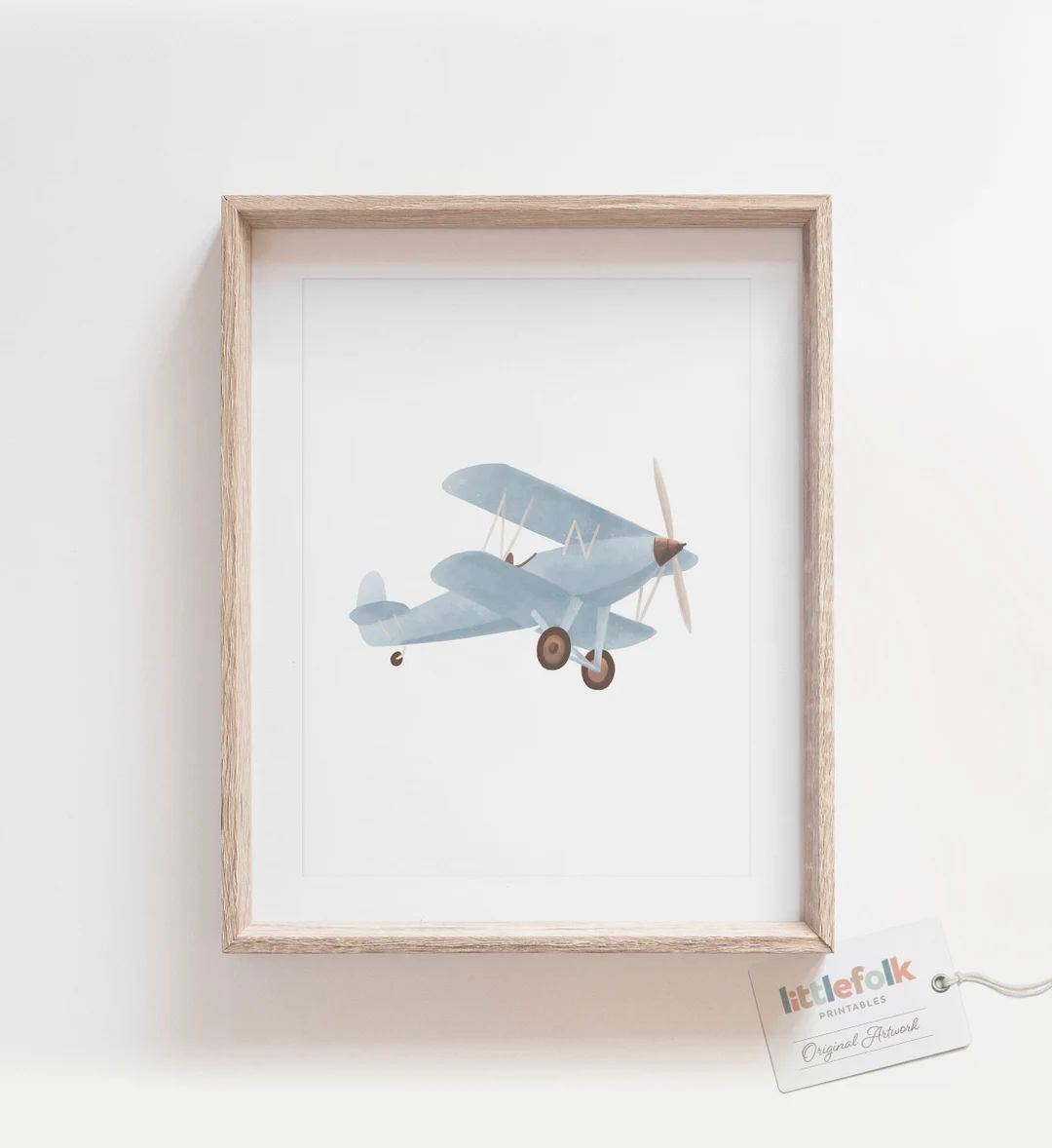 Vintage Plane Print, Biplane Wall Art, Printable Travel Wall Art, Travel Nursery Decor, Boys Room... | Etsy (US)