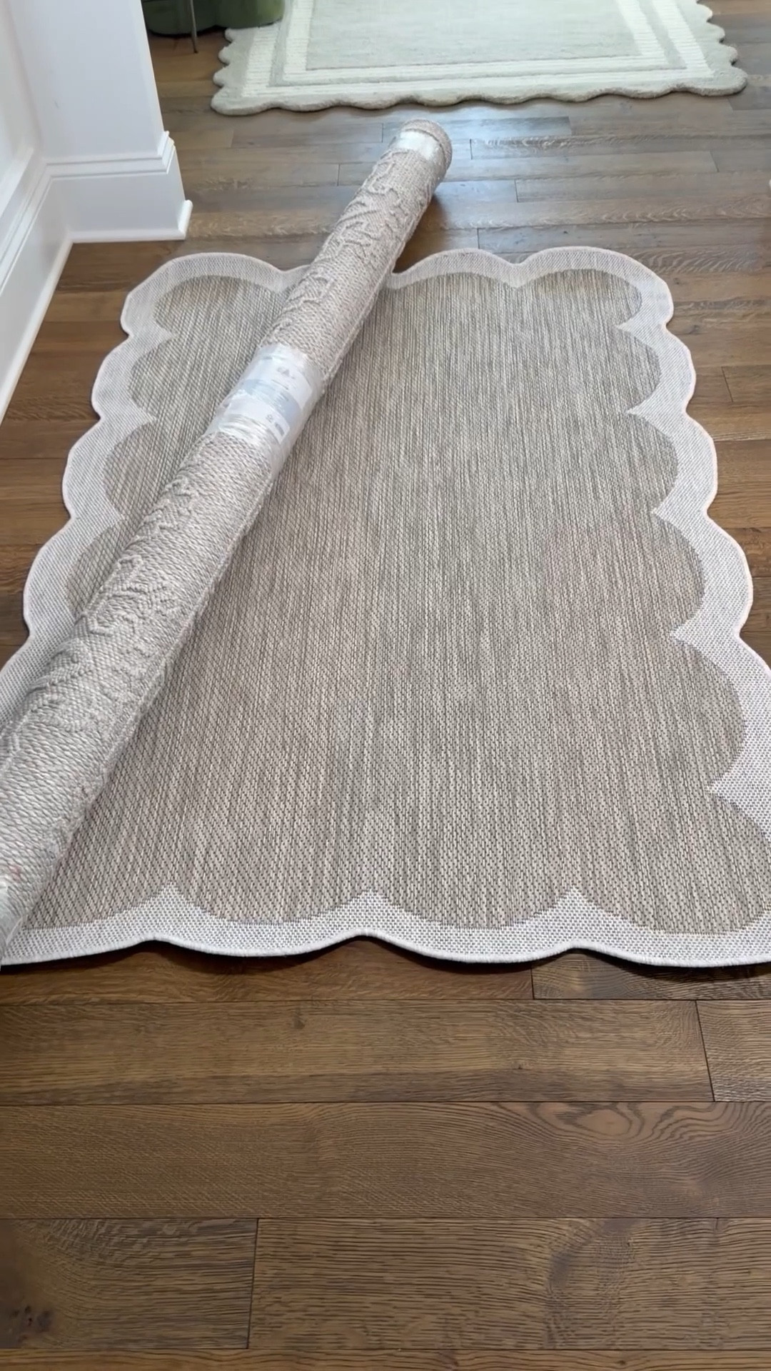 How pretty is this outdoor rug I found on Amazon?! I love the scallop edge and beautiful taupe color. It coordinates so nicely with the new Walmart rug. 

#LTKSeasonal #LTKHome #LTKvlog