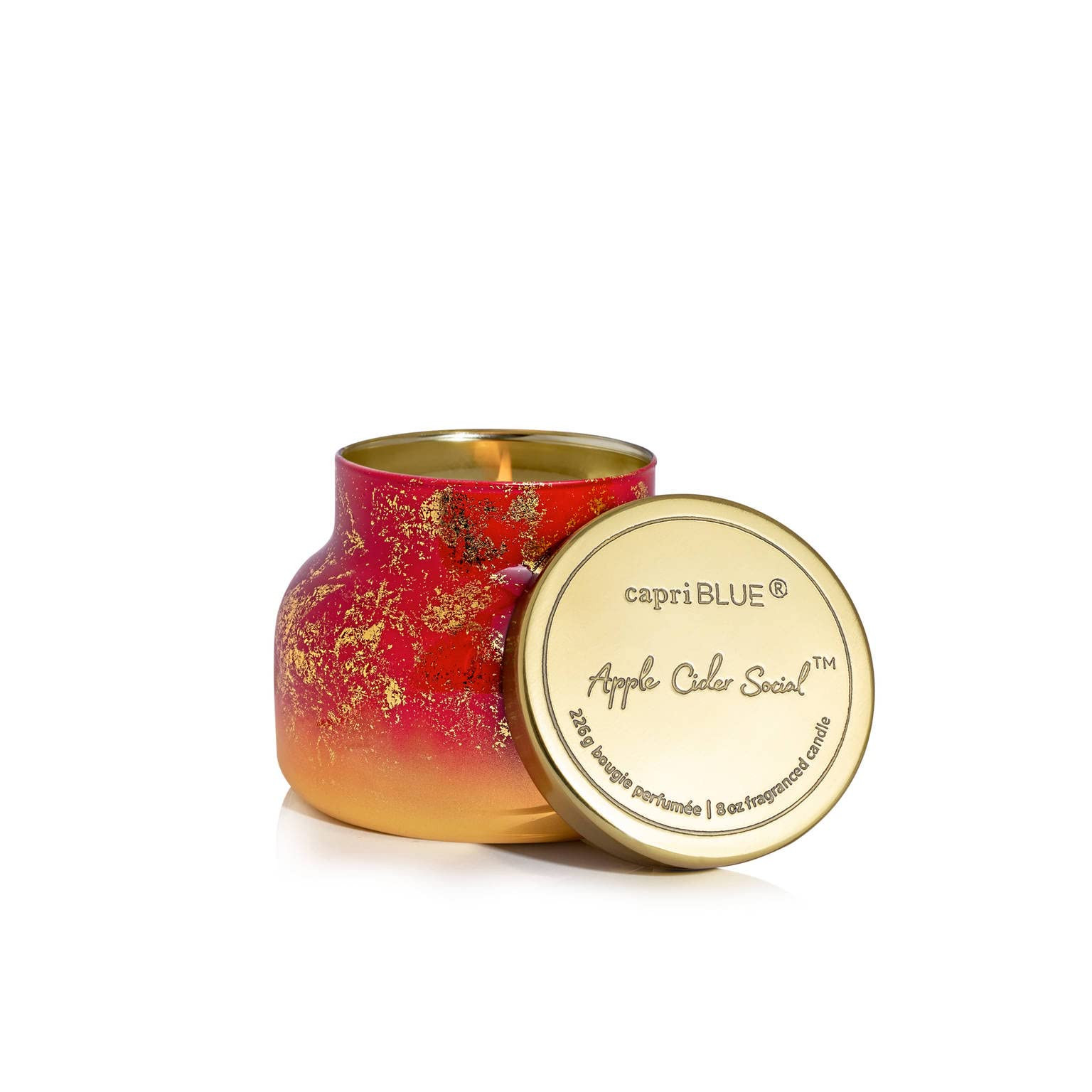 Capri Blue Glimmer Petite Signature Jar Candle - Apple Cider Social Scented Candle with Ombre Gla... | Amazon (US)