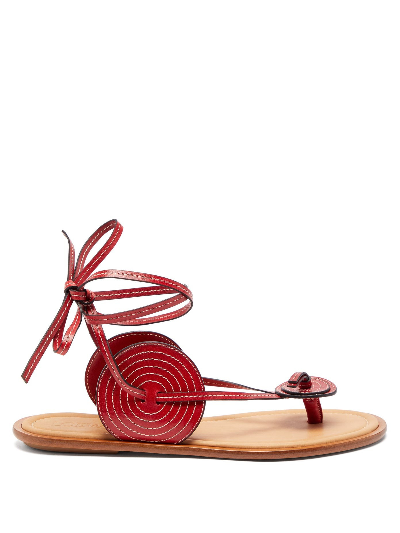 Disc wraparound leather sandals | Matches (US)