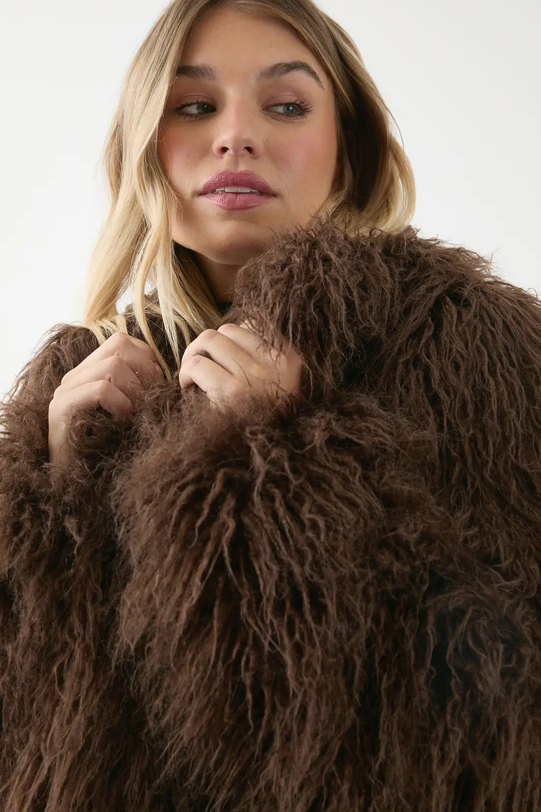 Mongolian Collared Faux Fur Jacket | Nasty Gal US