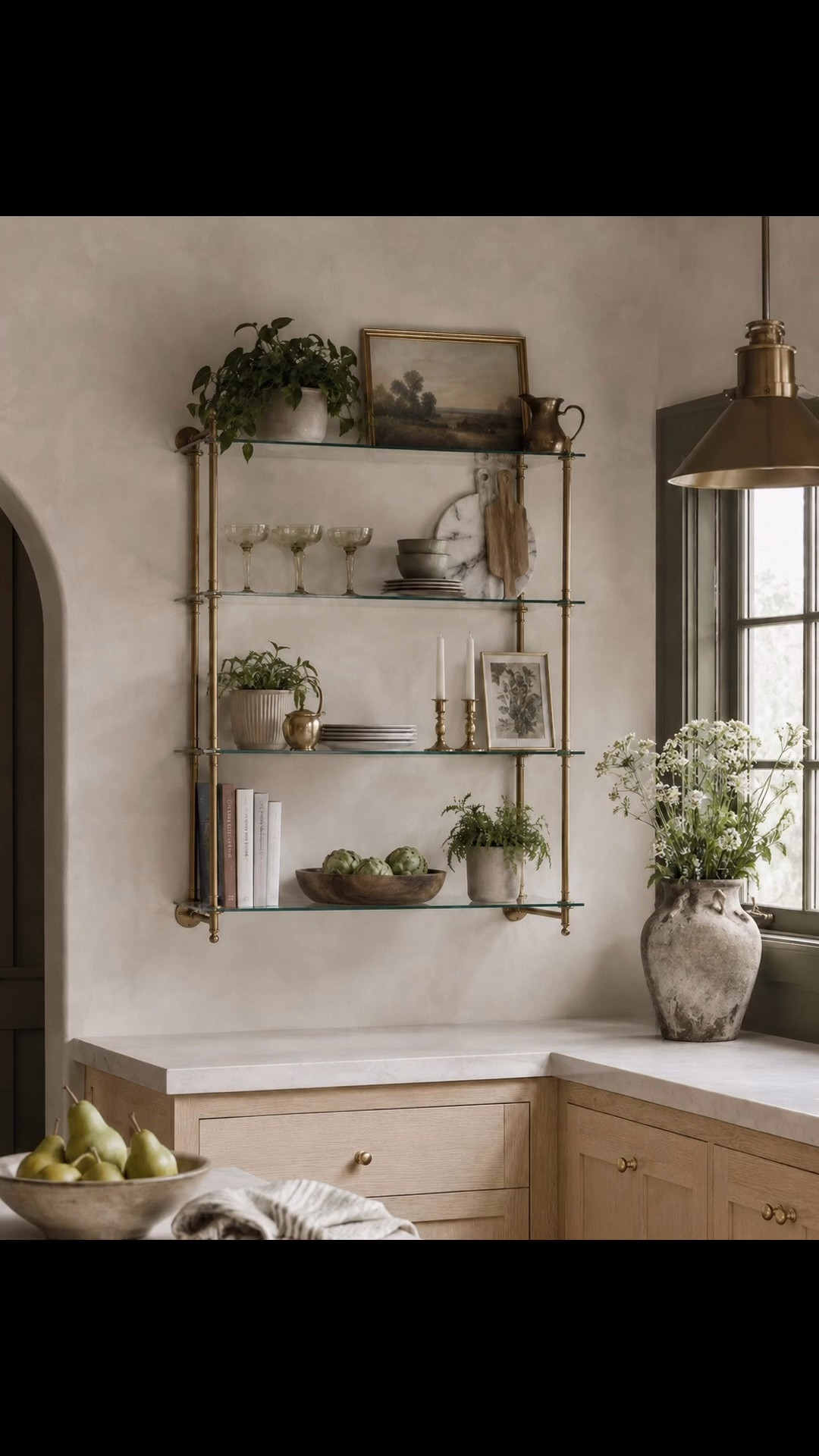 I have literally looked for a dupe for the viral designer brass wall shelf and finally found one that’s currently on sale!!!!!!!! It is adjustable / can use as many shelves as you want and it goes up to 52” height! 🚨🏃‍♀️🚨🏃‍♀️