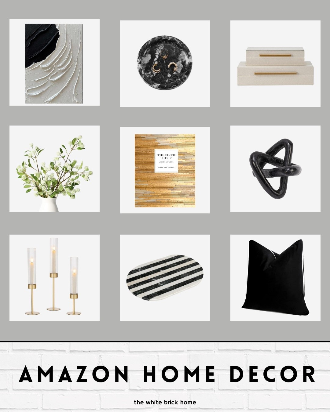 Affordable Amazon home finds for a coffee table or living room styling! 

black

Living room, living room decor living room ideas, affordable home decor, coffee table decor, throw pillows, candle holder, coffee table book, wall art, stacked decor boxes, abstract wall art, modern home, modern home decor, home decor ideas, amazon, Amazon home decor, Amazon home ideas 


#LTKFindsUnder50 #LTKHome #LTKFindsUnder100